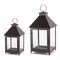 Edge Collections-11.75", 16"-Black-Versatile Decorative Lanterns for Home Accents-2 set